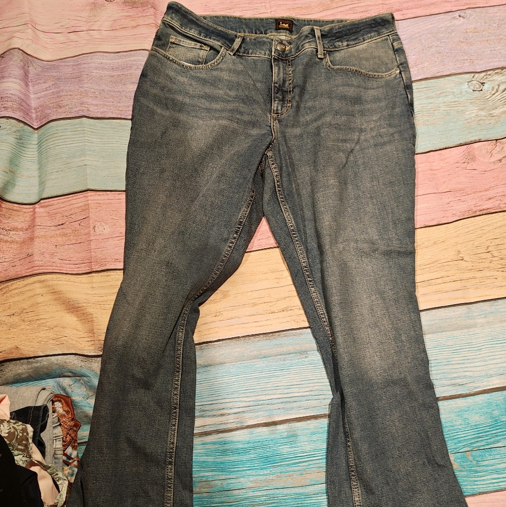 18w Midrise Bootcut Lee Brand Jeans Denim Women's Nwt